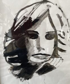 vrouw zwart/wit