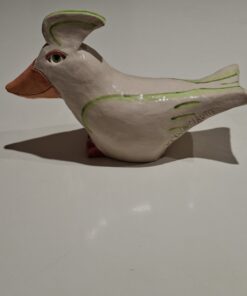 Groen-witte vogel Wim_Rutte_outsiderart_galerie_Vialumina